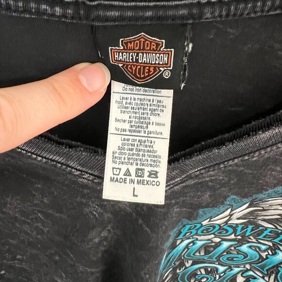 Harley-Davidson, Black/Gray, Size: L, Boswells Music City Nashville, TN - Picture 3 of 5